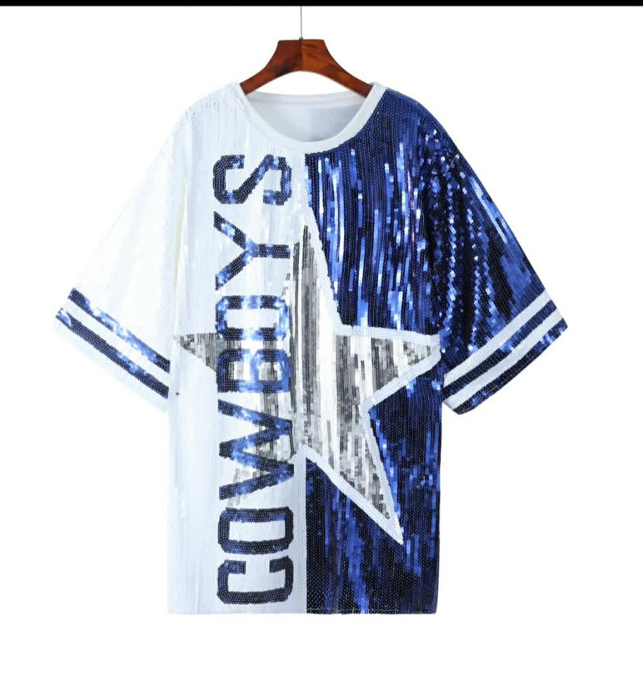 Cowboys Sequin Dress/Shirt